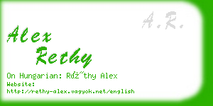 alex rethy business card